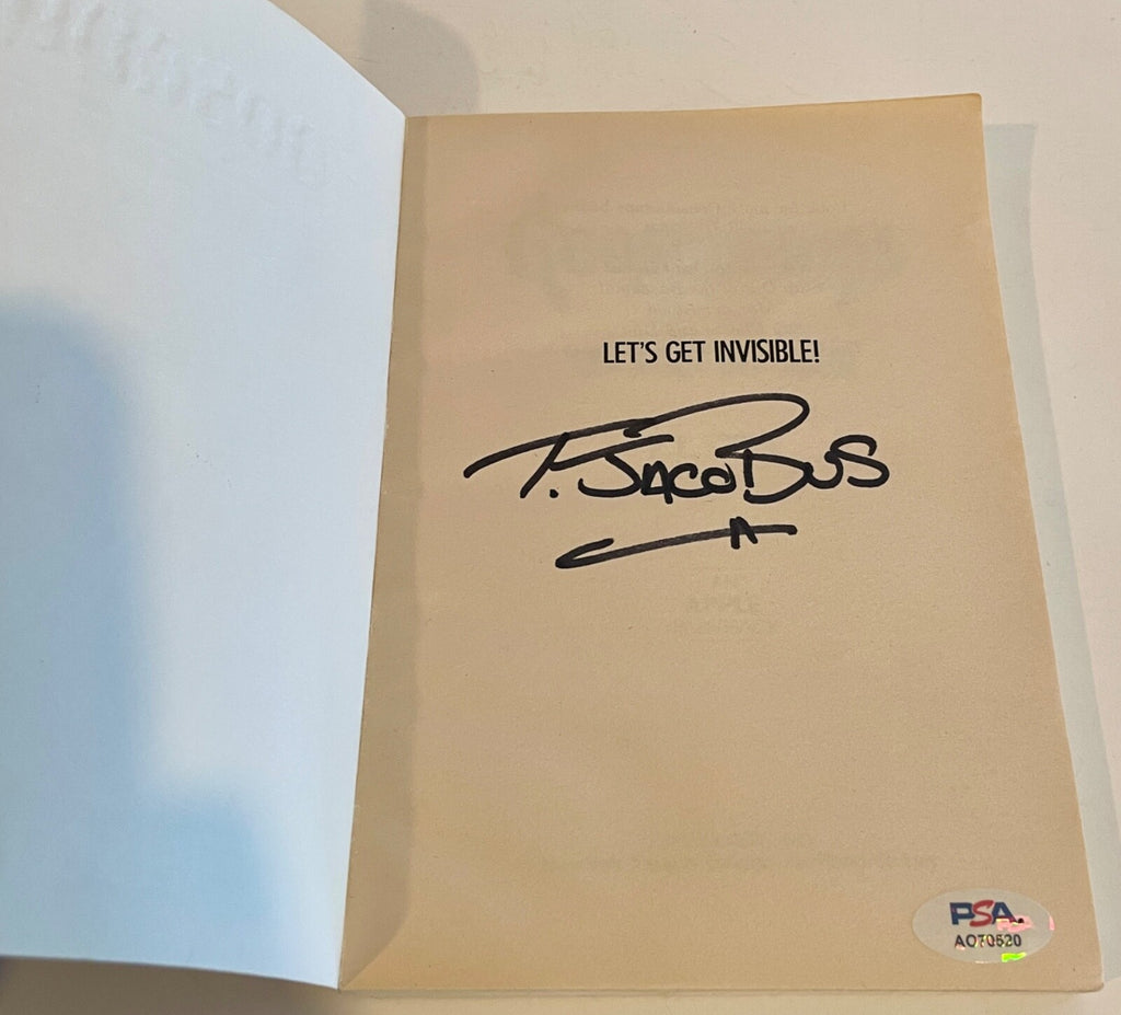 Tim Jacobus Goosebumps Lets Get Invisible #6 Signed Original Book PSA DNA2