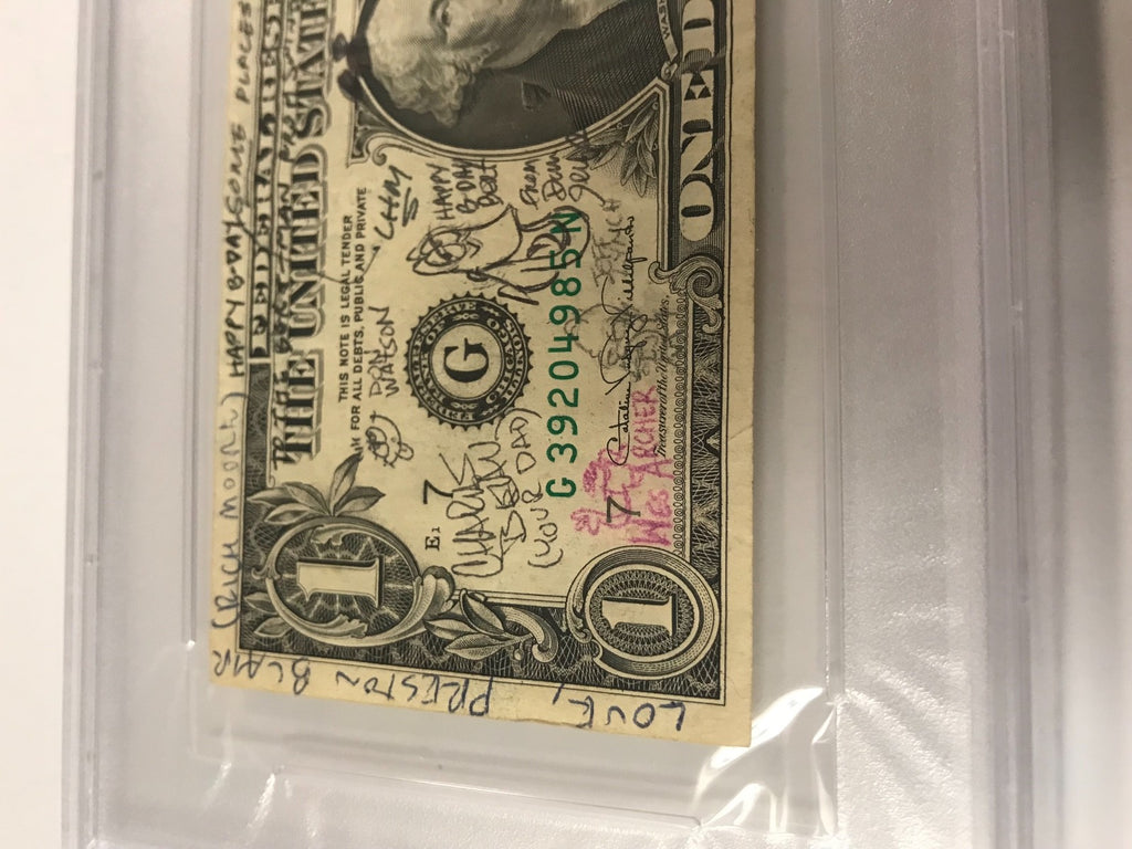 David Silverman Wes Archer Simpsons Multi Sketch & Signed Dollar Bill PSA/DNA 2
