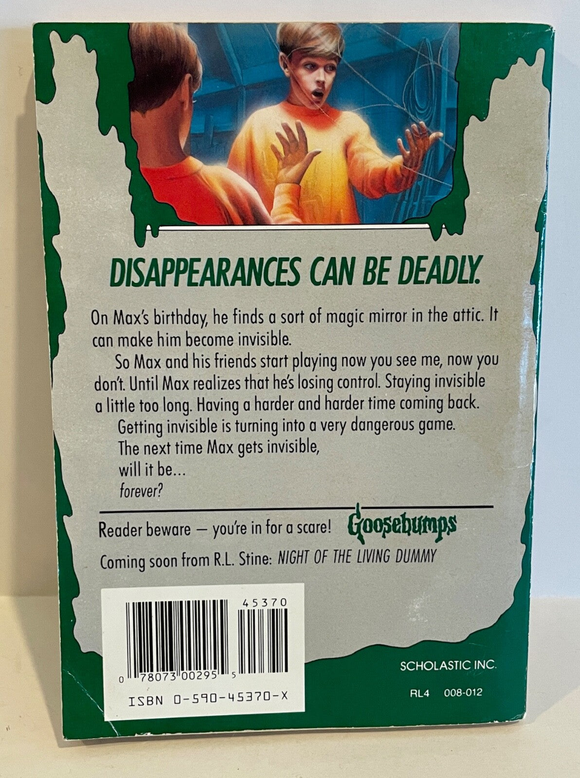 Tim Jacobus Goosebumps Lets Get Invisible #6 Signed Original Book PSA DNA1