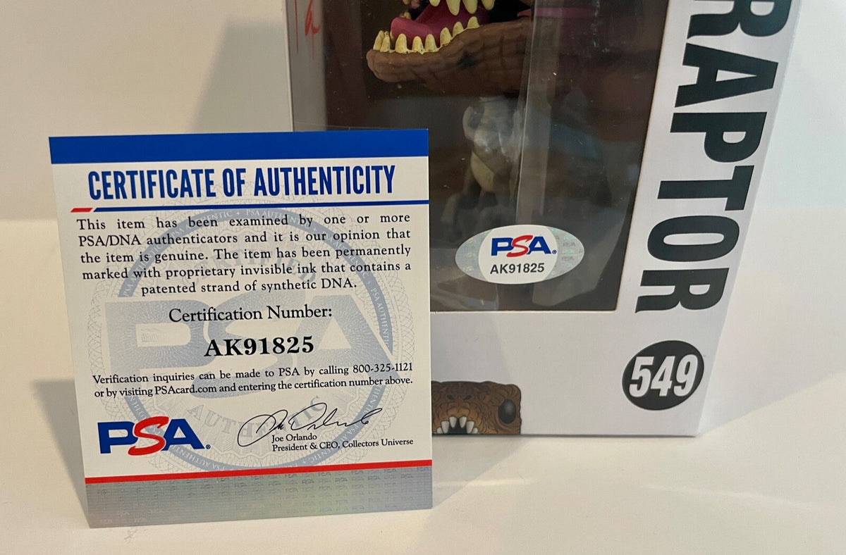 John Rosengrant Jurassic Park Velociraptor Signed Auto Funko Pop 549 PSA/DNA COA2