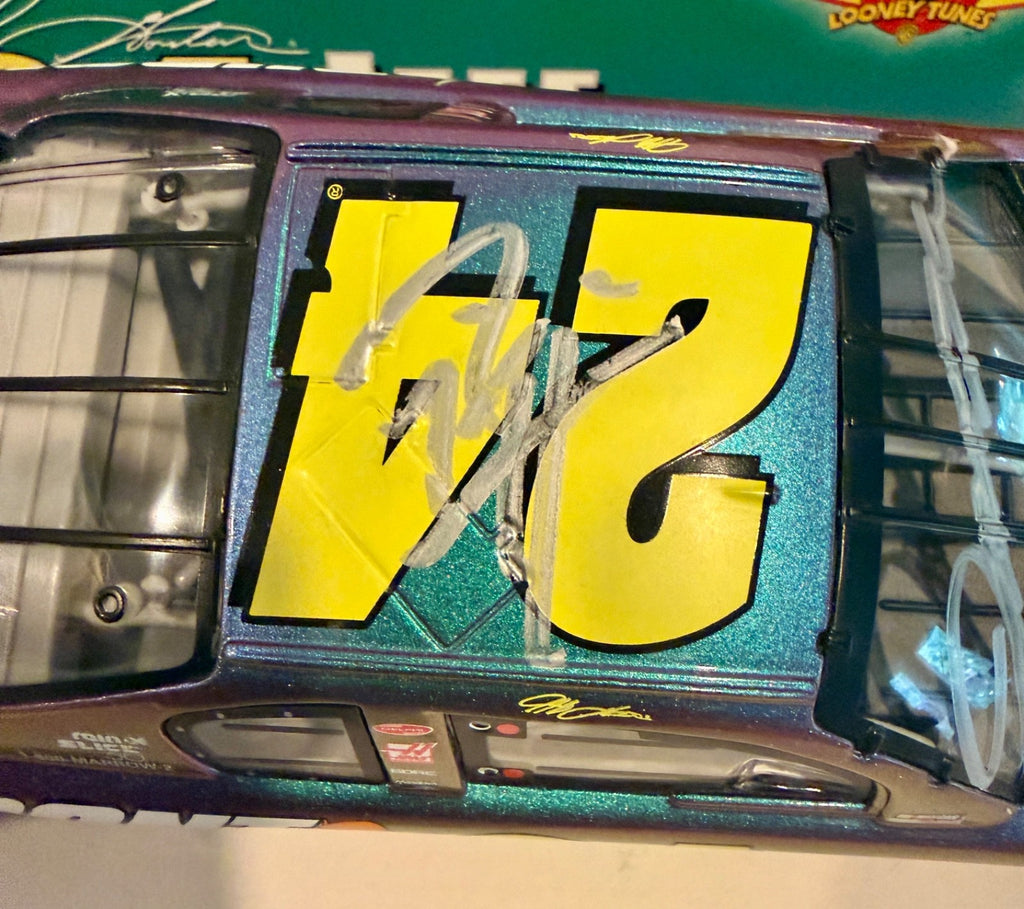 2001 Jeff Gordon & Rick Hendrick Looney Dual 2x Signed Auto 1/24 Diecast Car COA2