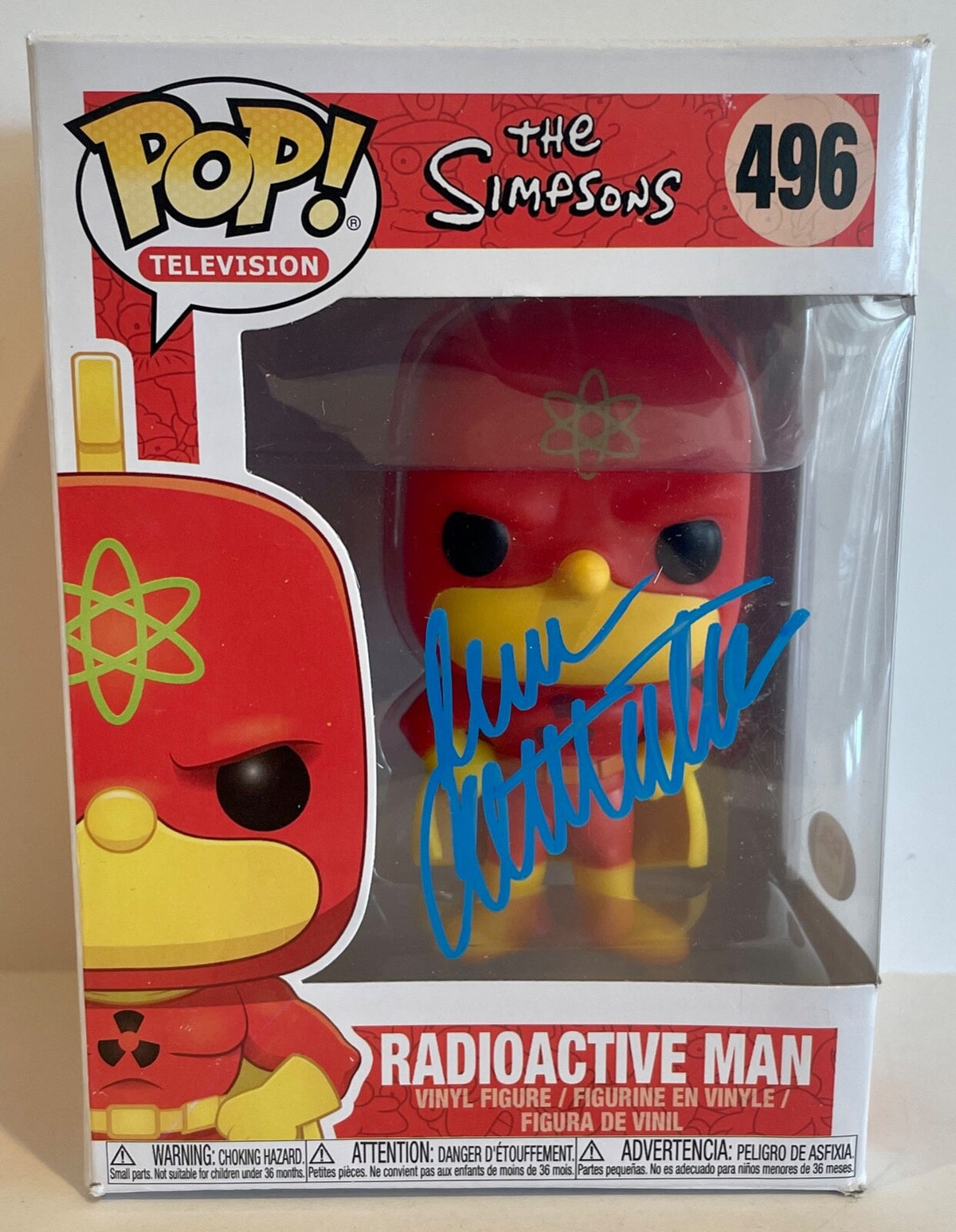 Dan Castellaneta Radioactive Man Simpsons Signed Auto Funko Pop #496 PSA/DNA COA0