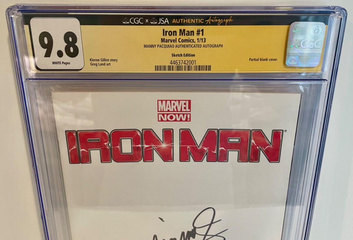 2013 Marvel Iron Man #1 Manny Pacquiao Pacman Signed Auto Comic JSA CGC 9.82