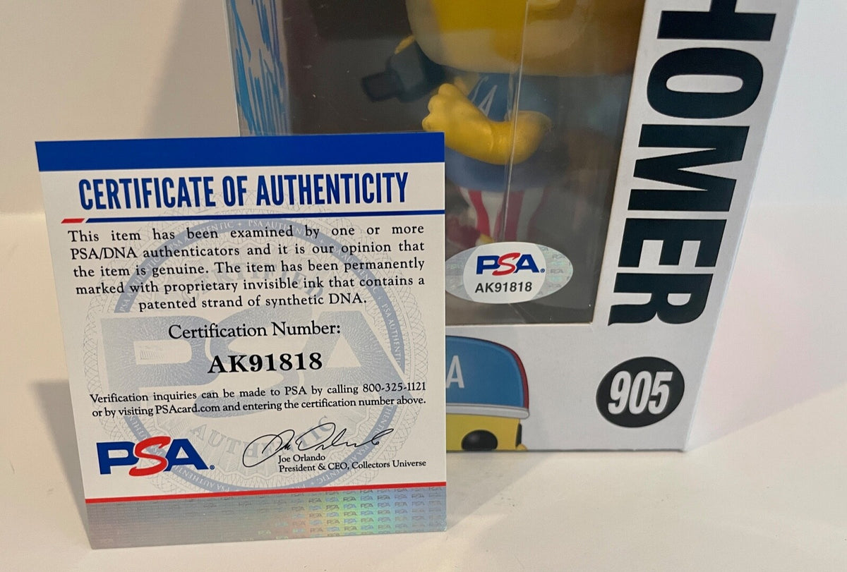 Dan Castellaneta USA Homer The Simpsons Signed Auto Funko Pop #905 PSA/DNA COA 22