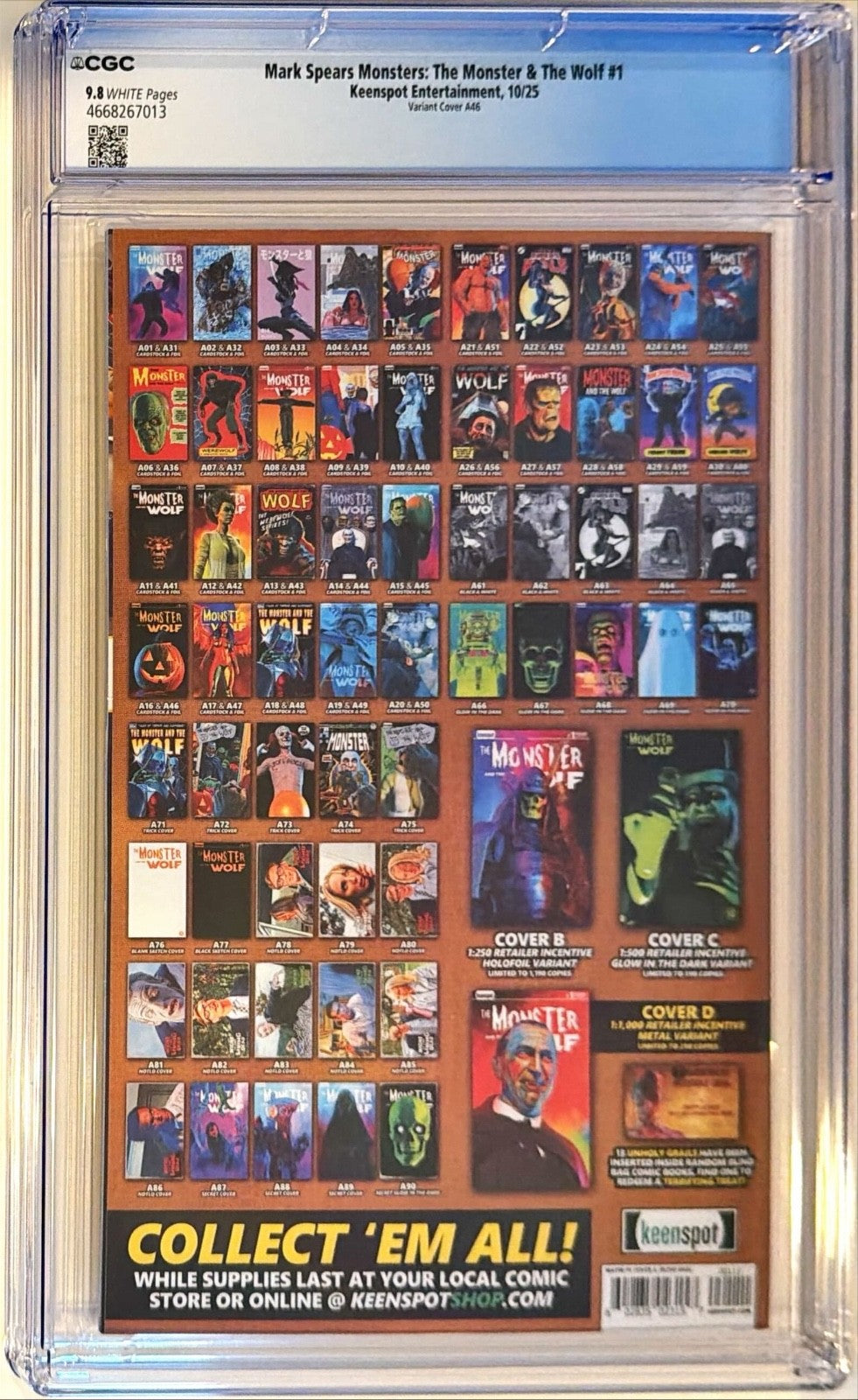 2025 Keenspot Comics Mark Spears Monster & The Wolf #1 Cover A46 CGC Graded 9.81
