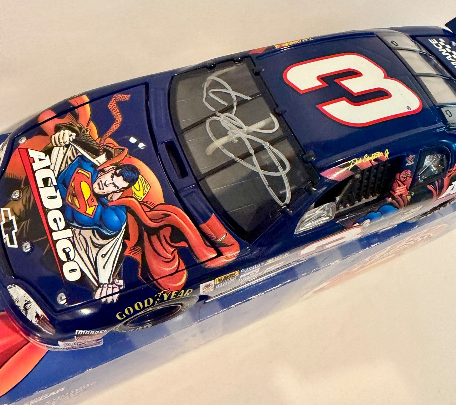 1999 Dale Earnhardt Jr. Superman AC Delco Signed Auto 1/24 Diecast Car W/ COA1