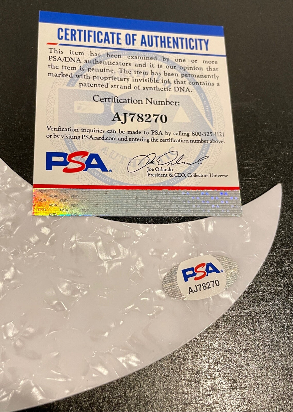 Nicko McBrain Iron Maiden Drummer Signed Guitar Pickguard PSA/DNA COA (B)1
