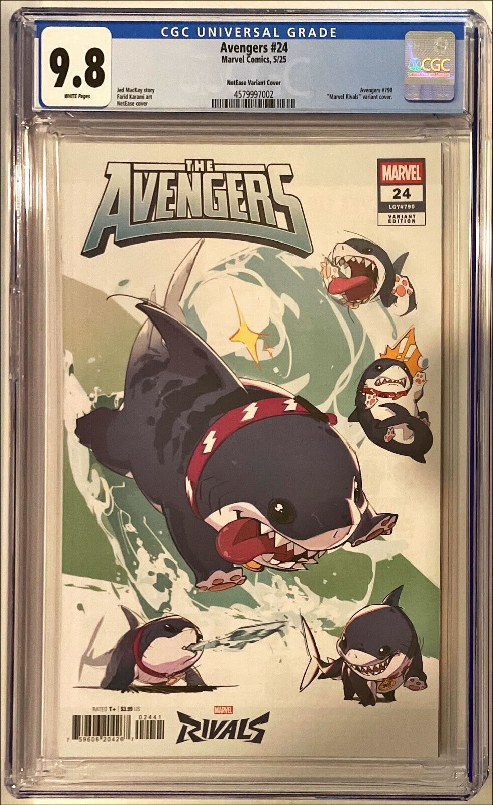 2025 Marvel Comics The Avengers #24 Rivals NetEase Variant Cover CGC Graded 9.80