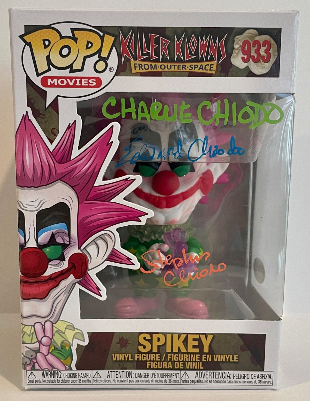 Chiodo Brothers Killer Klowns Spikey Signed Auto Funko Pop #933 PSA/DNA COA #10