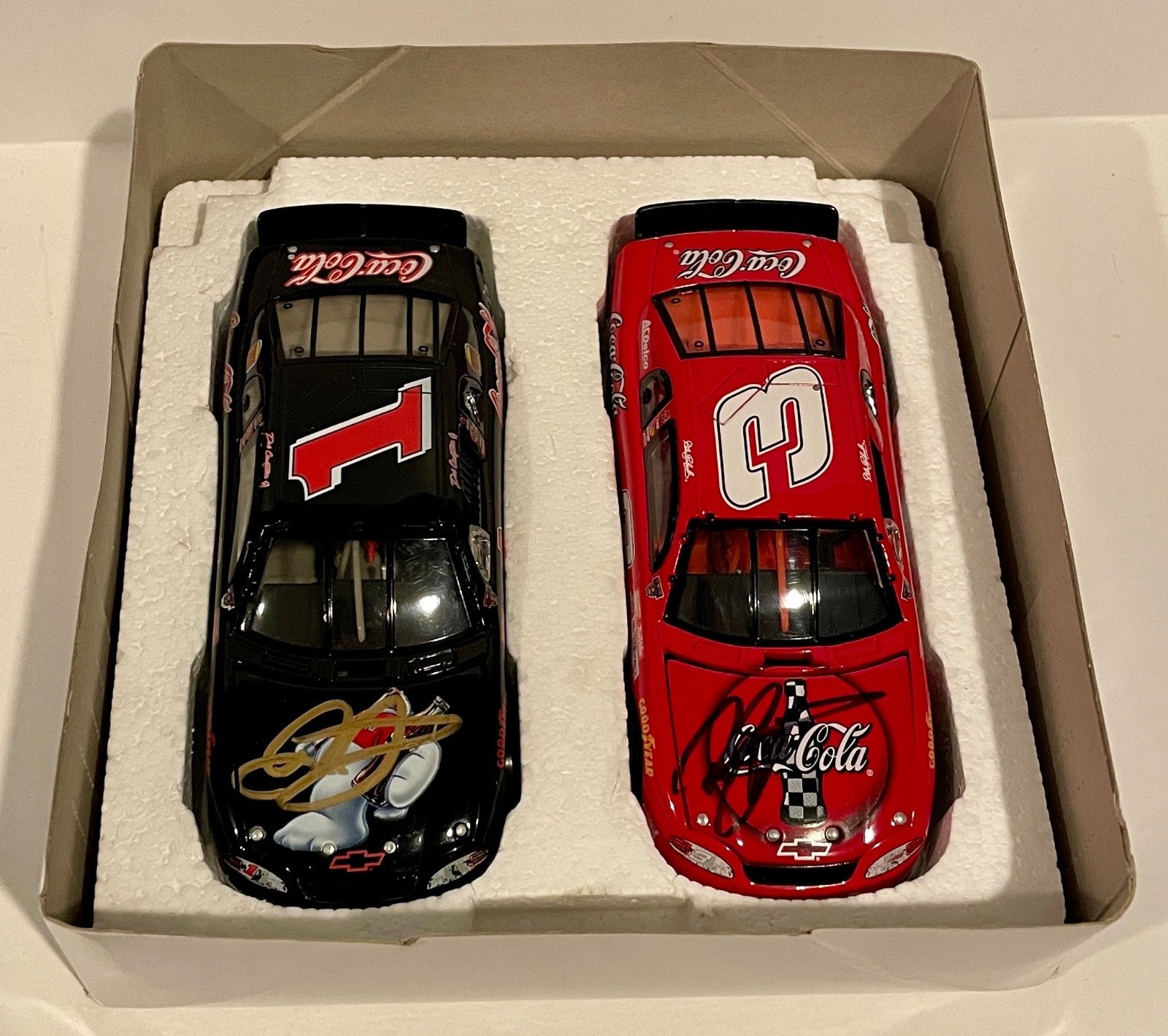 1998 Dale Earnhardt Jr  Childress Coca Cola Signed Auto 1/32 Diecast Car SET COA3