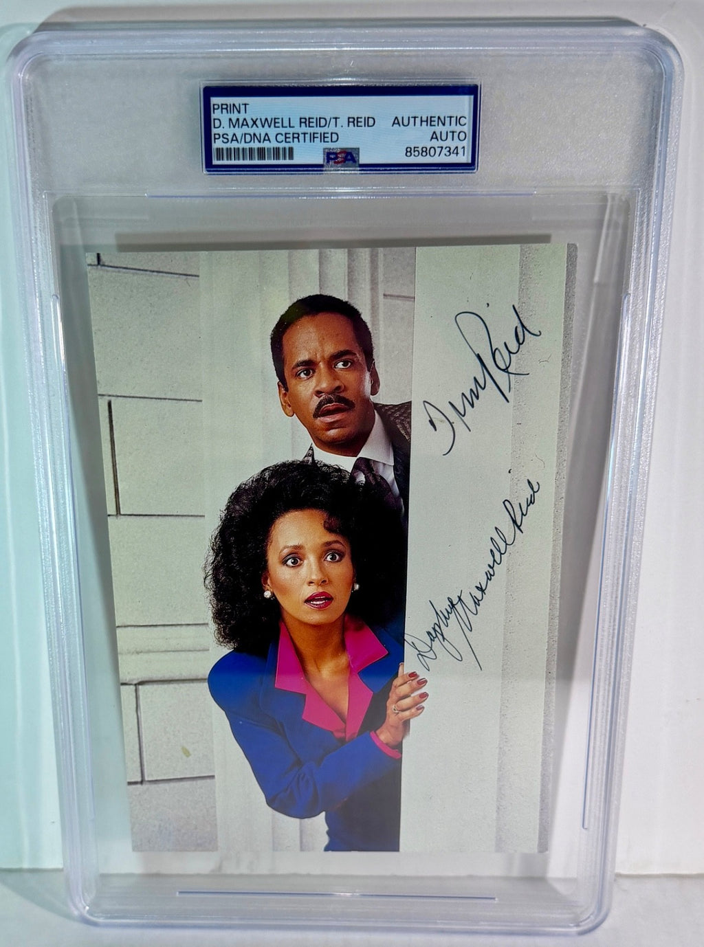 Daphne Maxwell Reid & Tim Reid SNOOPS Tv Show Signed Auto 4x6 Photo PSA DNA0
