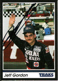 1991 Traks Jeff Gordon Signed Auto NASCAR ROOKIE RC Card #1 W/ COA0