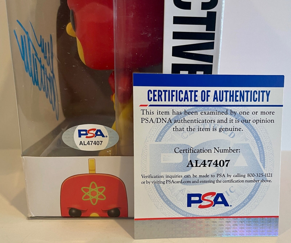 Dan Castellaneta Radioactive Man Simpsons Signed Auto Funko Pop #496 PSA/DNA COA3