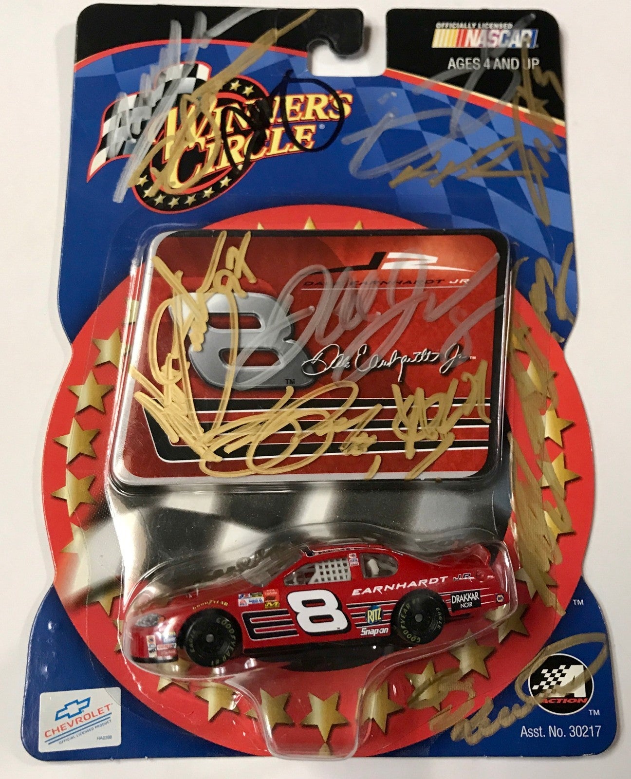 2002 Dale Earnhardt Jr Jeff Gordon Johnson Harvick Multi Signed 1/64 Diecast Car0