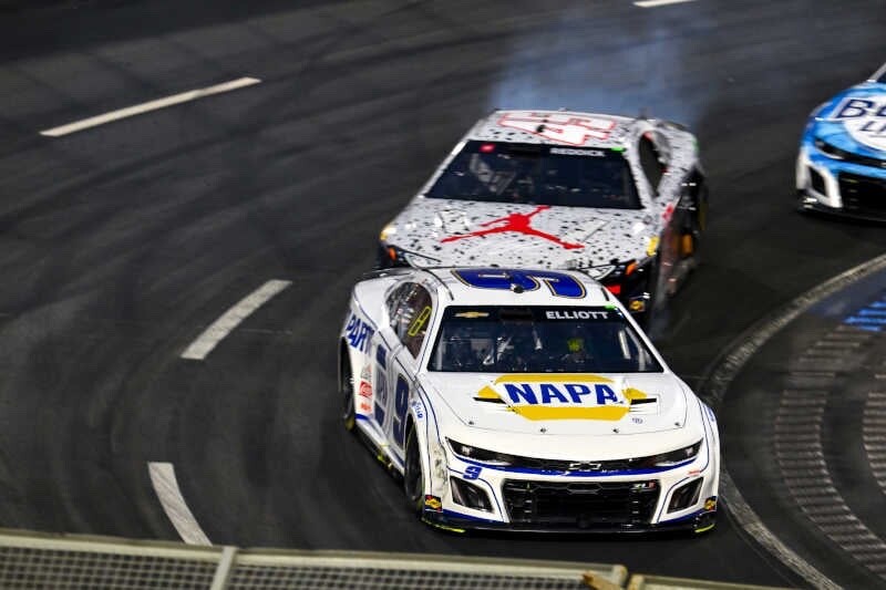 2024 Chase Elliott The Clash Napa Signed Race Used 10x7 Sheetmetal Piece (V)2