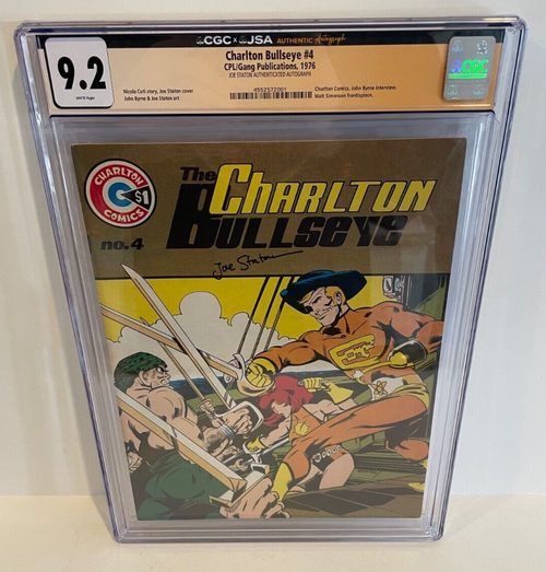1976 Charlton Bullseye #4 Joe Staton Signed Auto Comic JSA CGC 9.20