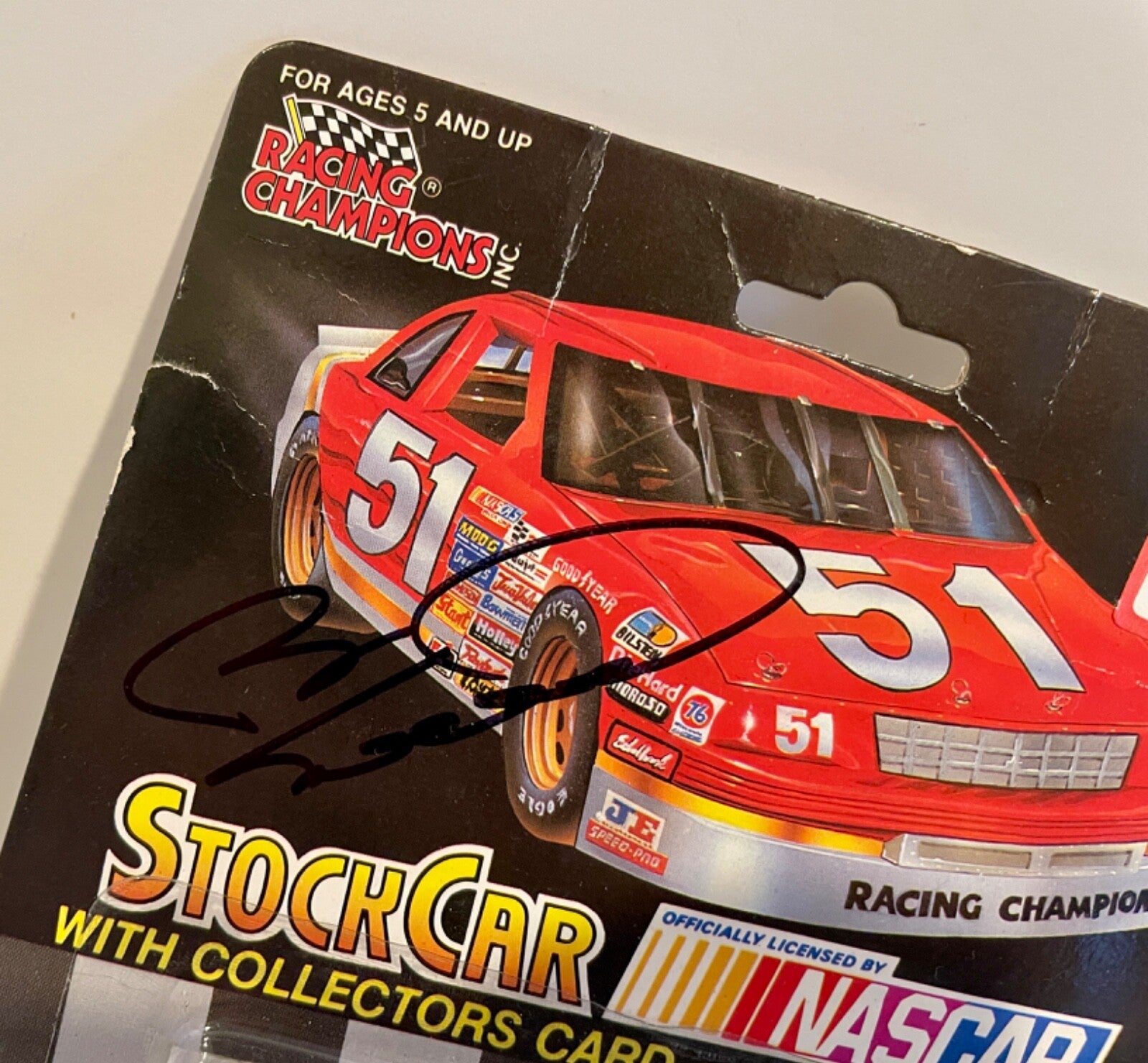 1992 Bill Elliott Amoco NASCAR #11 Signed Auto 1/64 Diecast Car W/ COA1