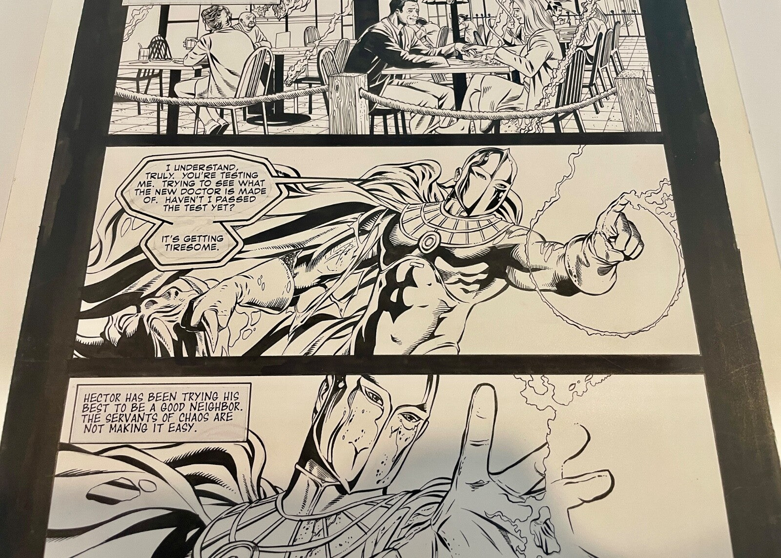 2003 Doctor Fate #1 Original Sketch Art FULL Page #4 Don Kramer Prentis Rollins4