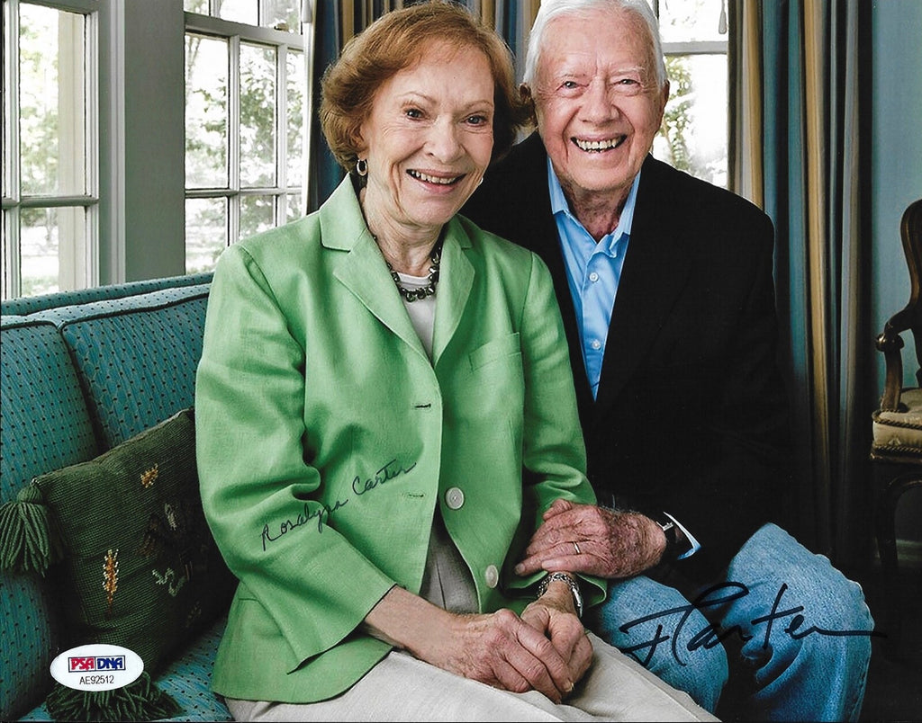 President Jimmy Carter & Rosalynn Carter Dual Signed 8x10 Photo PSA/DNA COA (A)0