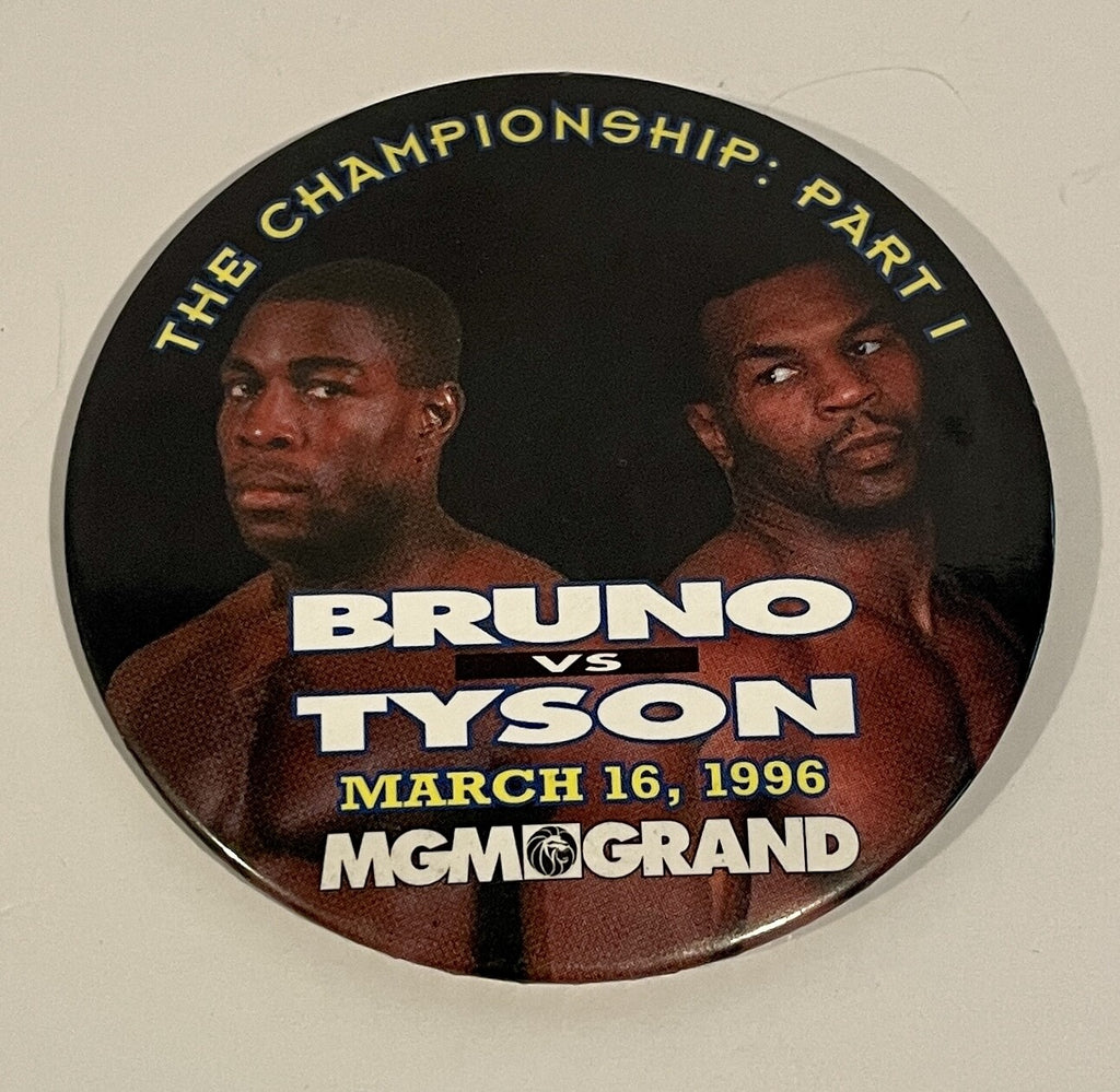 Frank Bruno VS Mike Tyson March 16th 1996 MGM Grand The Championship Vintage Pin0