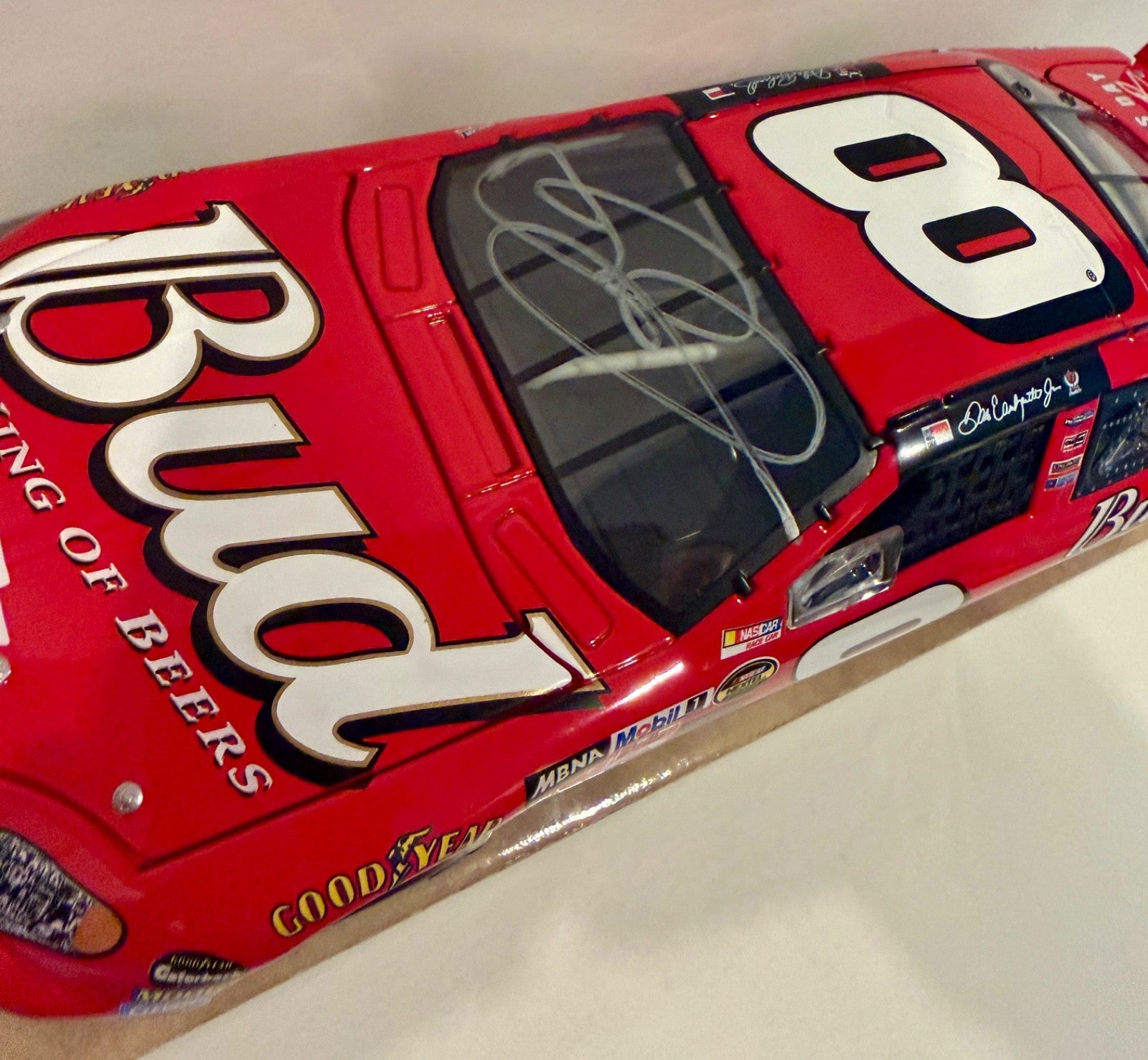2004 Dale Earnhardt Jr. Budweiser Fathers Day Signed Auto 1/24 Diecast Car COA1