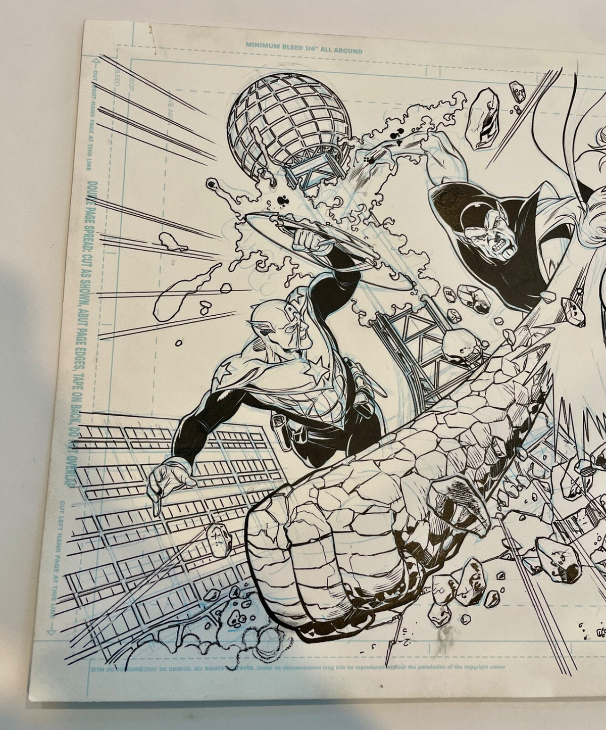 2008 Jamal Igle The Sentry Marvel Goblin Signed Original FULL Sketch Art 11x171