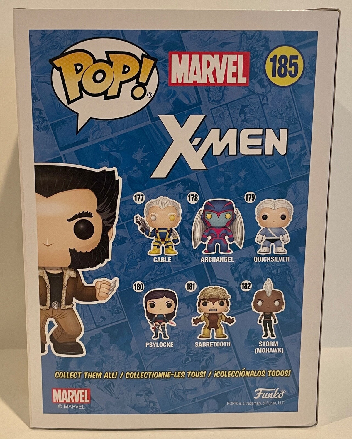 Hugh Jackman X-Men Logan Wolverine Signed Auto Funko Pop #185 PSA/DNA COA4