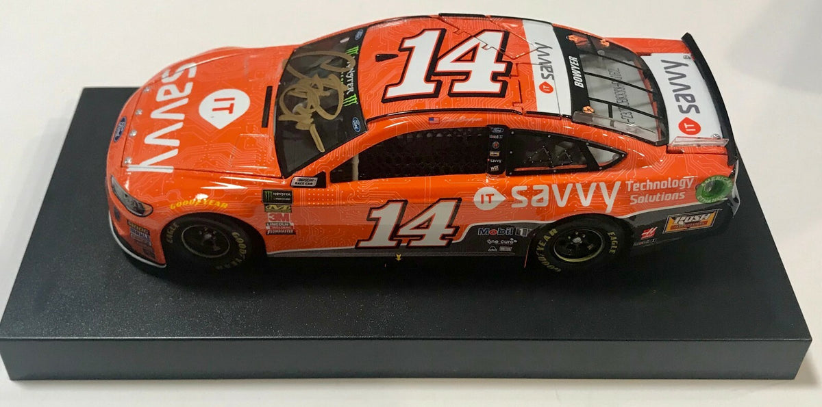 2018 Clint Bowyer SAVVY Ford Fusion NASCAR Signed Auto 1/24 Diecast Car COA1