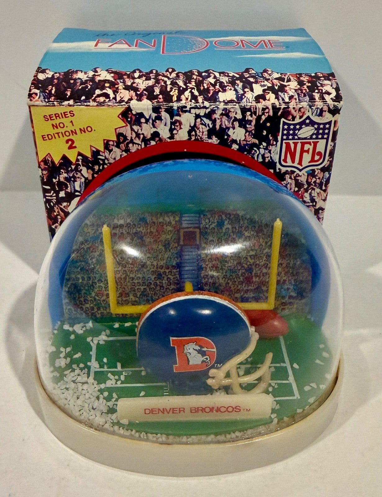 BRAND NEW Vintage Denver Broncos Fan Dome Snow Globe NO WATER2