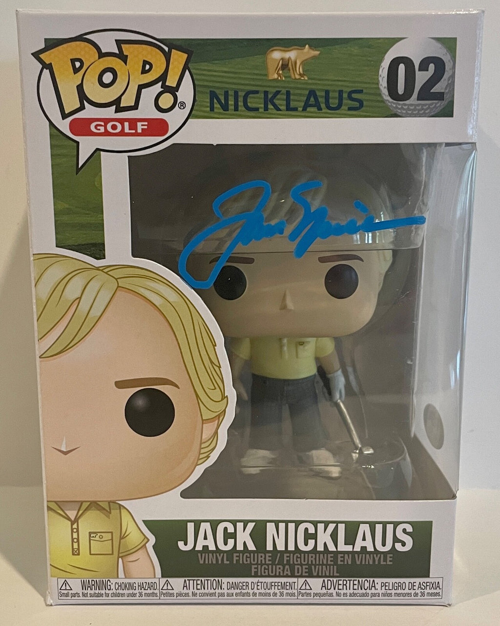 Jack Nicklaus Masters The Golden Bear Signed Auto Funko Pop Figure PSA/DNA COA0