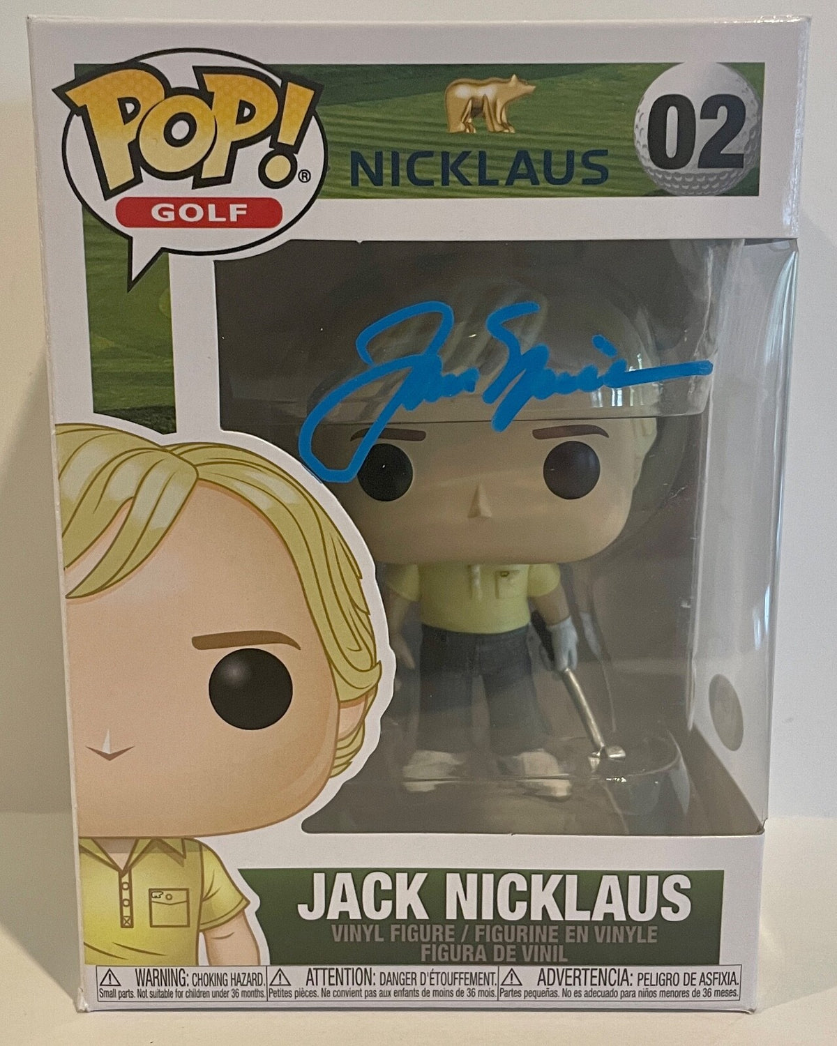 Jack Nicklaus Masters The Golden Bear Signed Auto Funko Pop Figure PSA/DNA COA0