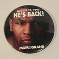 1995 Mike Tyson He's Back August 19th 1995 MGM Grand Boxing Vintage Pin0