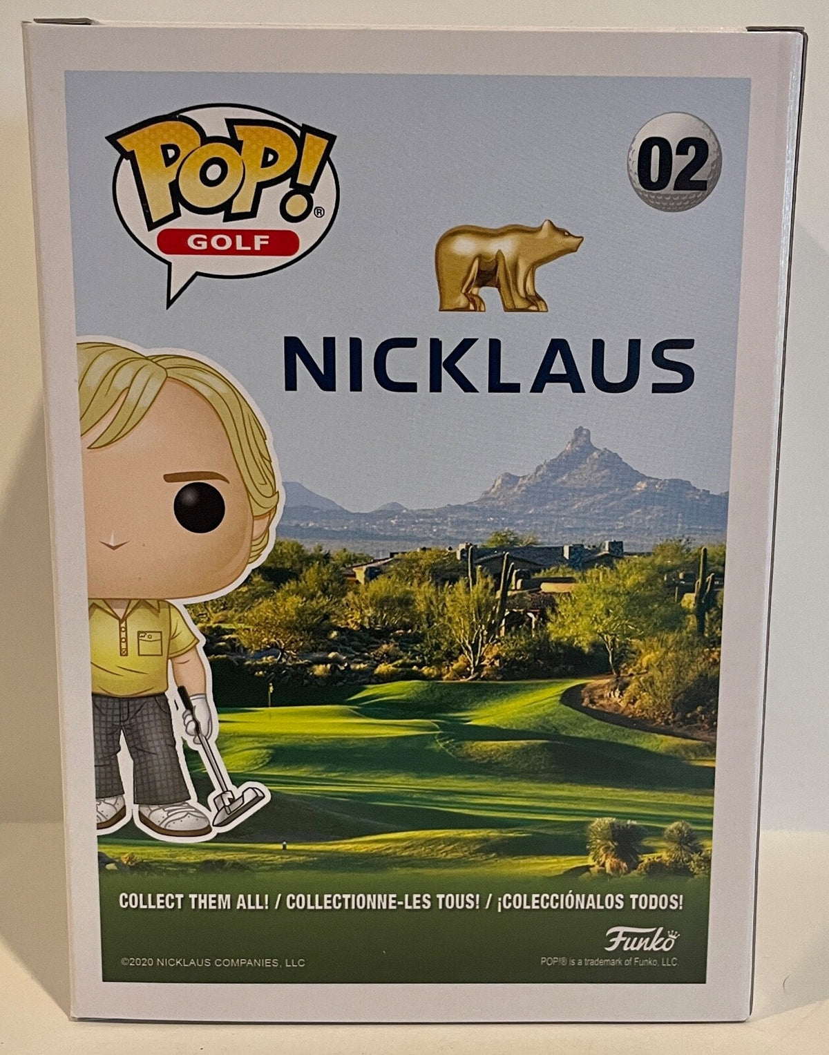 Jack Nicklaus Masters The Golden Bear Signed Auto Funko Pop Figure PSA/DNA COA3