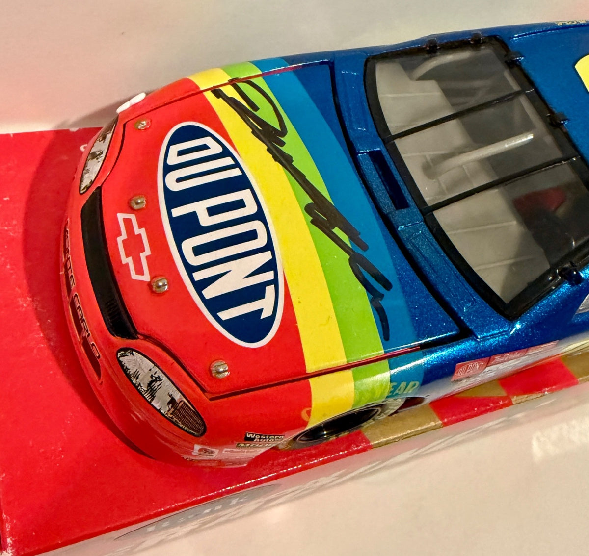 1998 Jeff Gordon & Rick Hendrick Dupont 2x Dual Signed Auto 1/24 Diecast Car COA1