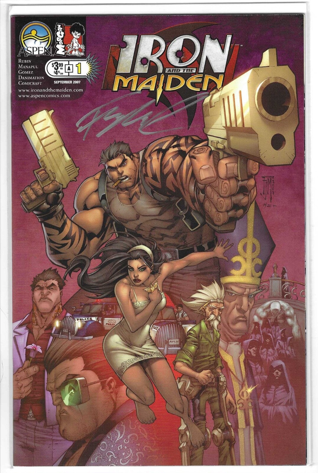 2008 Aspen Comics Iron And The Maiden 1 Variant Signed by Francis Manapul W/ COA0