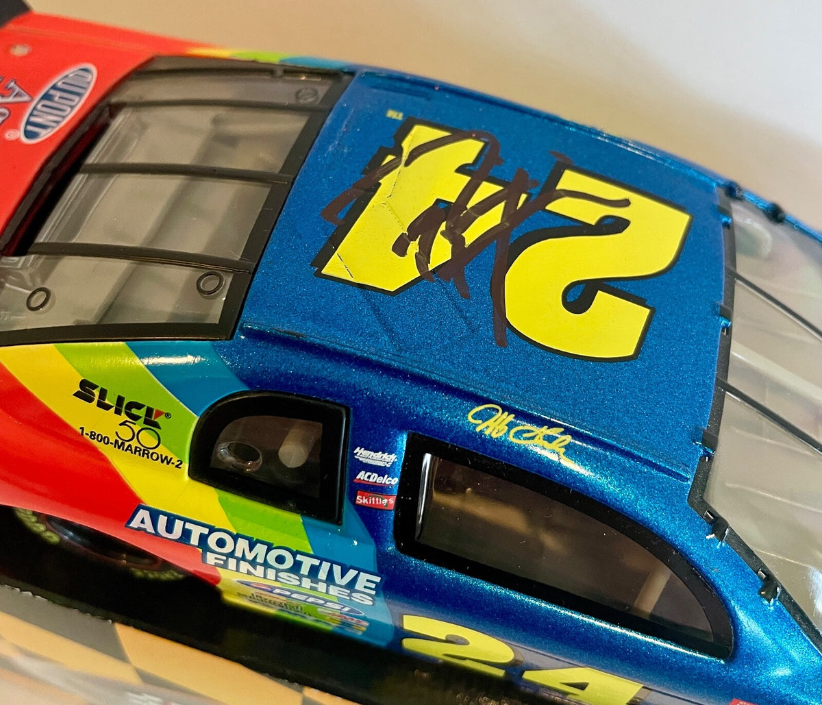 1997 Jeff Gordon & Rick Hendrick Dupont 2x Dual Signed Auto 1/24 Diecast Car COA2