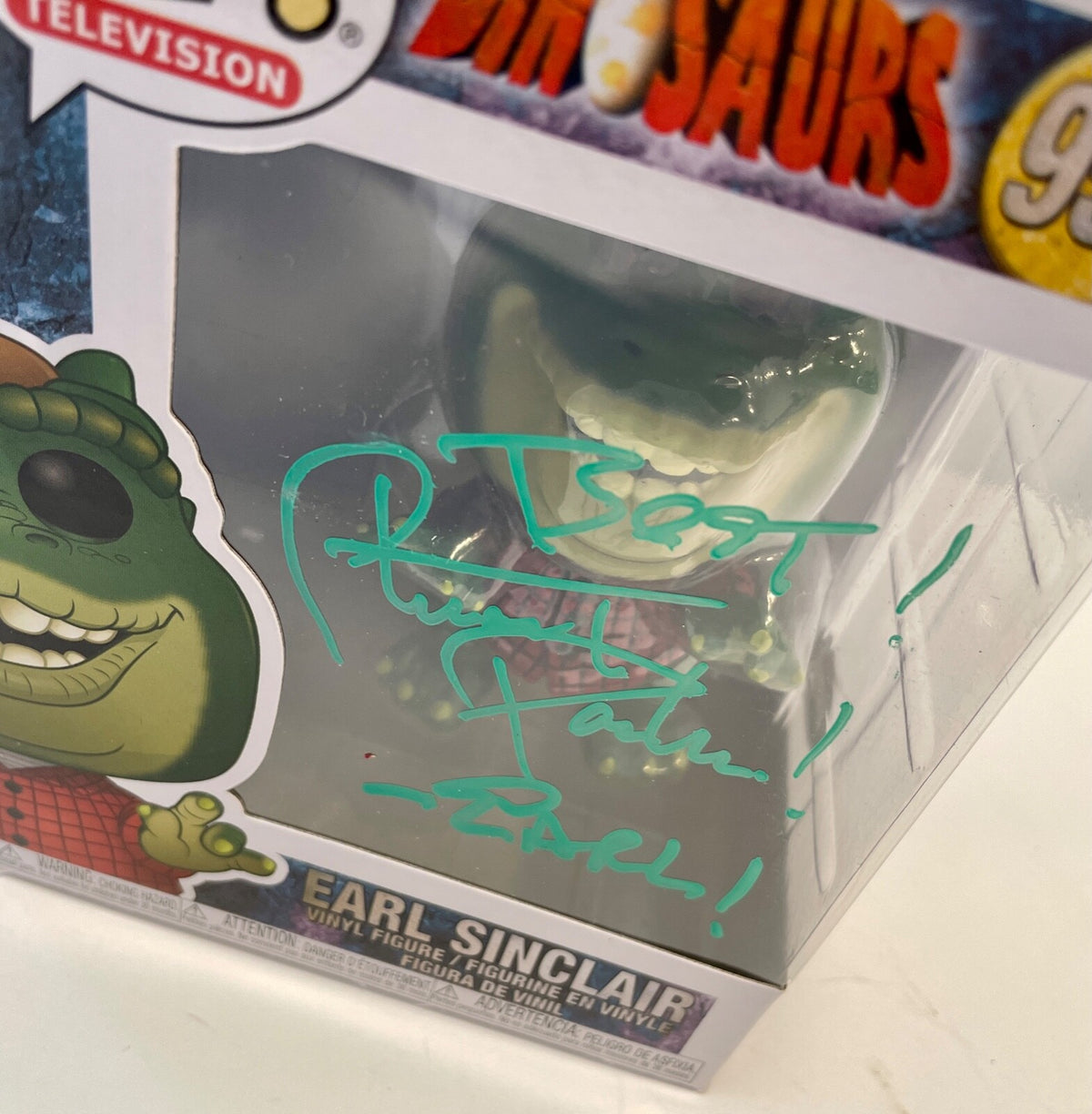 Stuart Pankin Dinosaurs Earl Sinclair Signed Auto Funko Pop #959 PSA/DNA COA (C)1