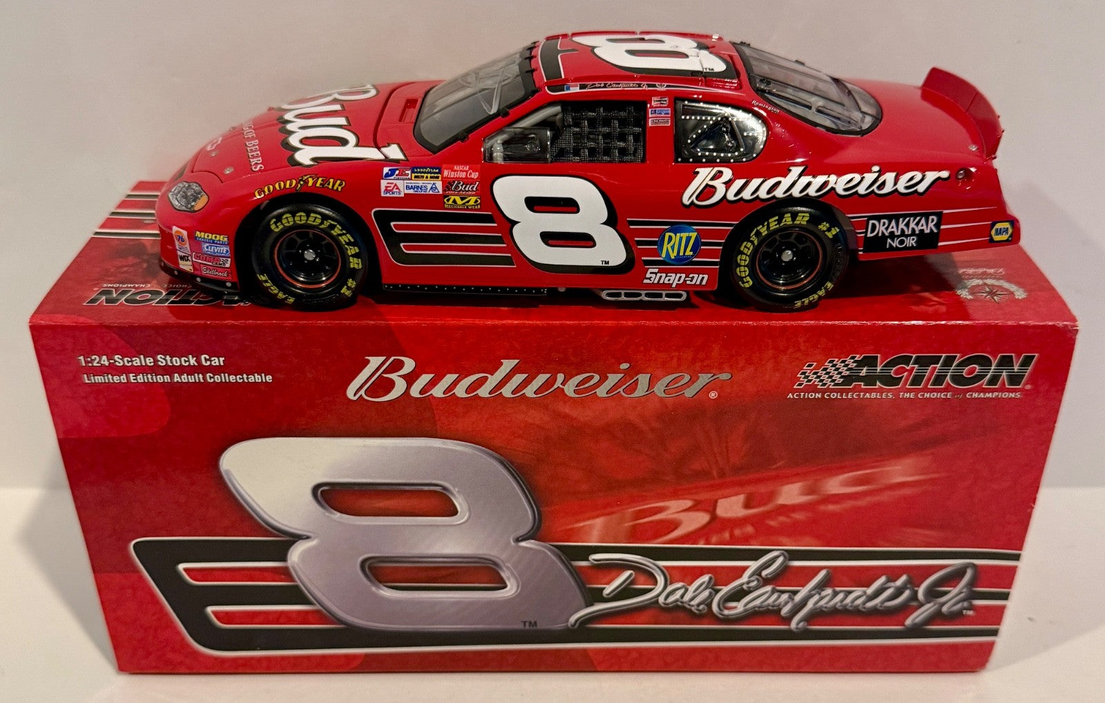 2003 Dale Earnhardt Jr. Budweiser #8 Signed Auto 1/24 Diecast Car W/ COA0