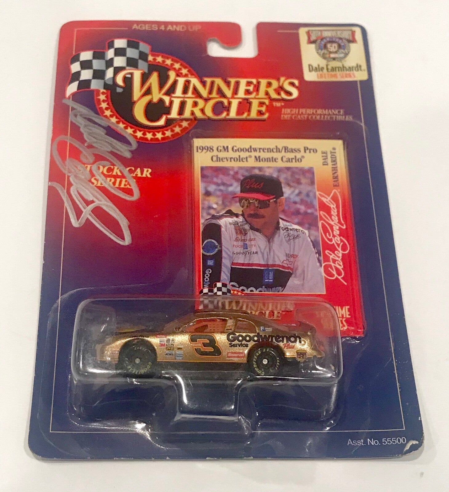 Dale Earnhardt Sr 1998 Bass Pro Shops Goodwrench Signed 1/64 Diecast Car W/ COA0