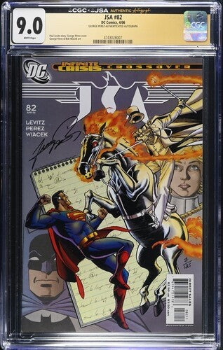 2006 DC Comics JSA #82 George Perez Signed Auto Comic JSA CGC 9.00