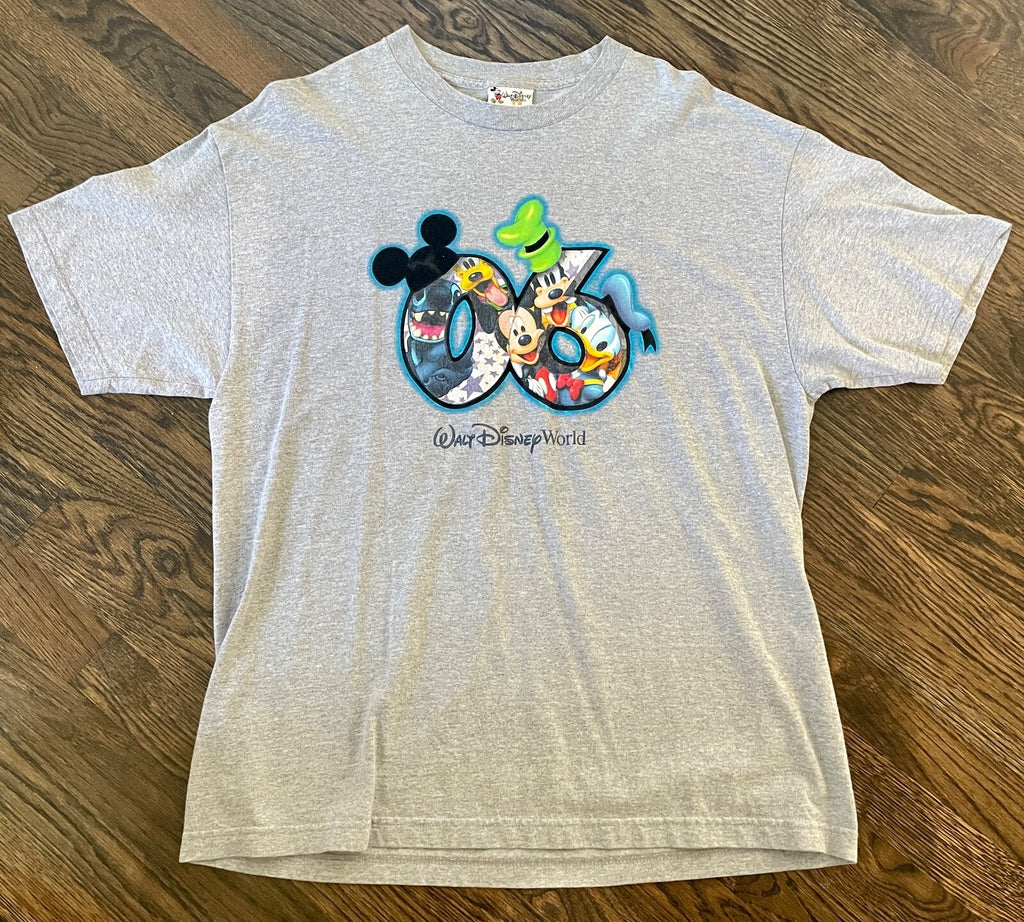 2006 06 VINTAGE Retro Original Walt Disney World Mickey Mouse XL T-Shirt0