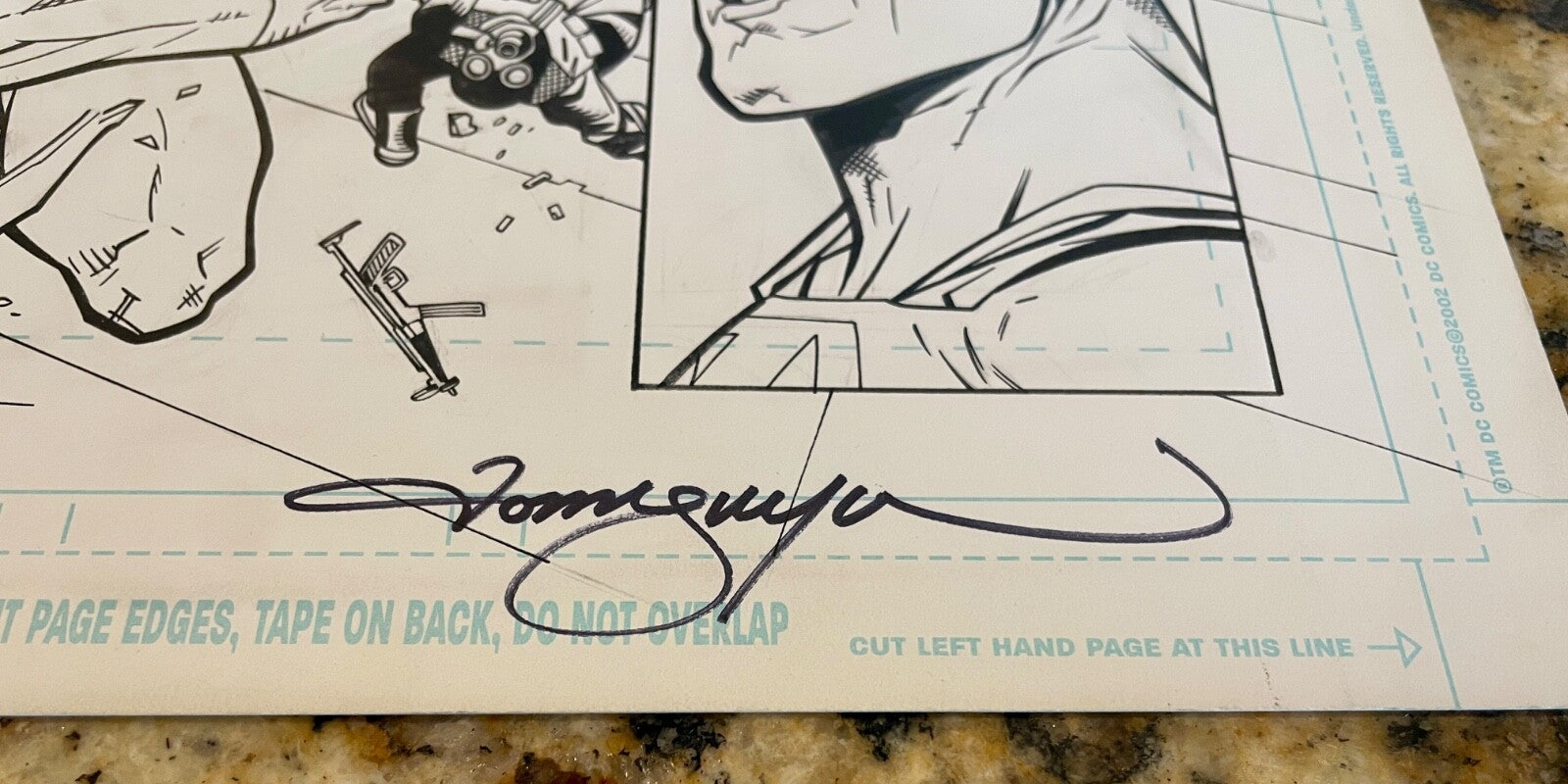 2006 JLA #26 Batman Superman Tom Nguyen Plunkett Signed Original FULL Page #64
