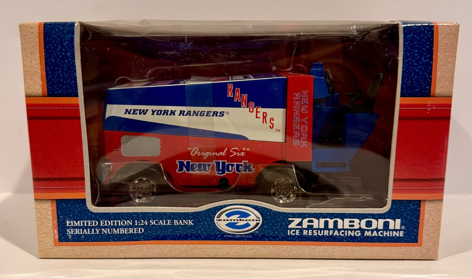 BRAND NEW Fleer Original 6 Vintage New York Rangers 1/24 Zamboni Bank Limited1