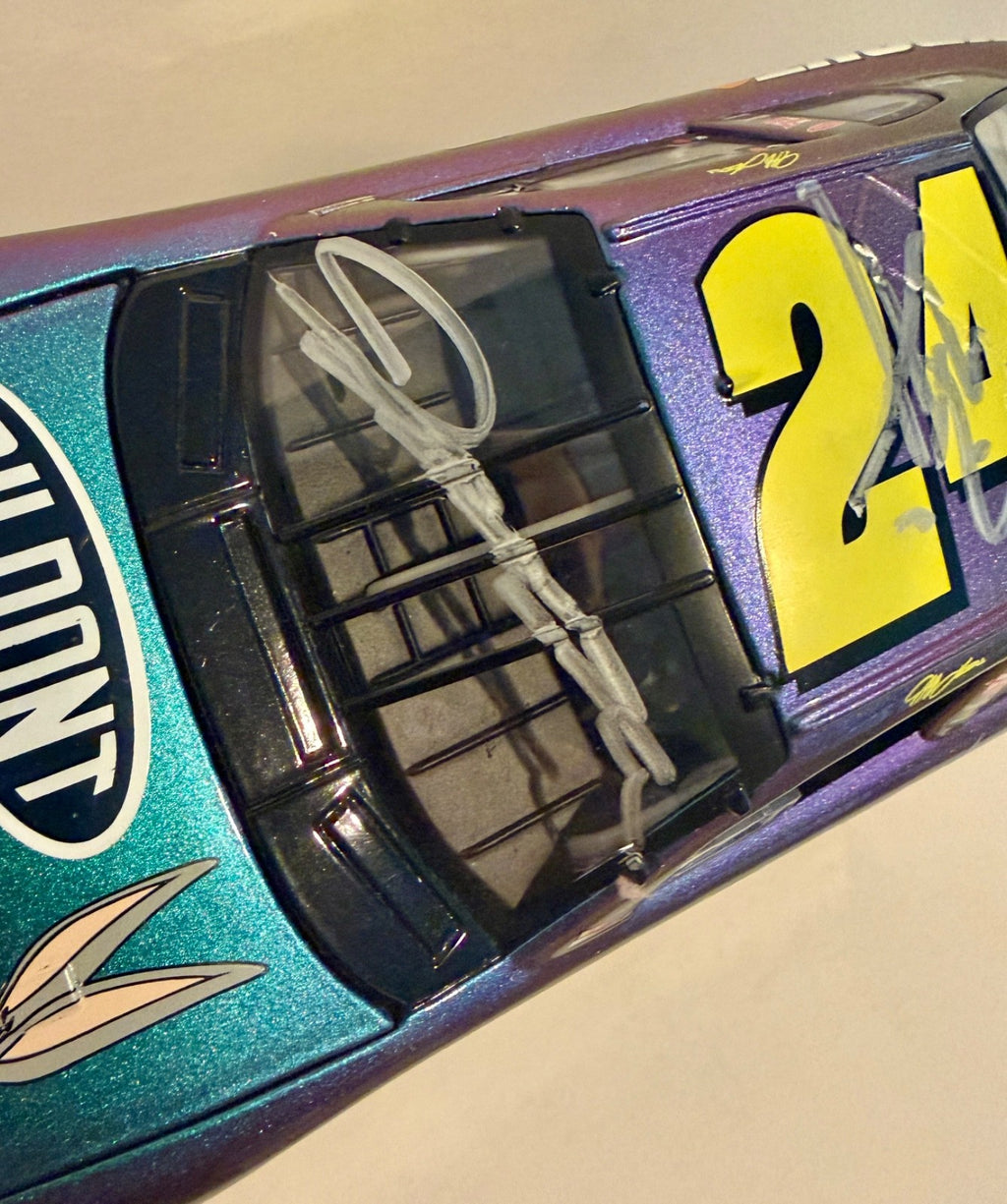 2001 Jeff Gordon & Rick Hendrick Looney Dual 2x Signed Auto 1/24 Diecast Car COA1