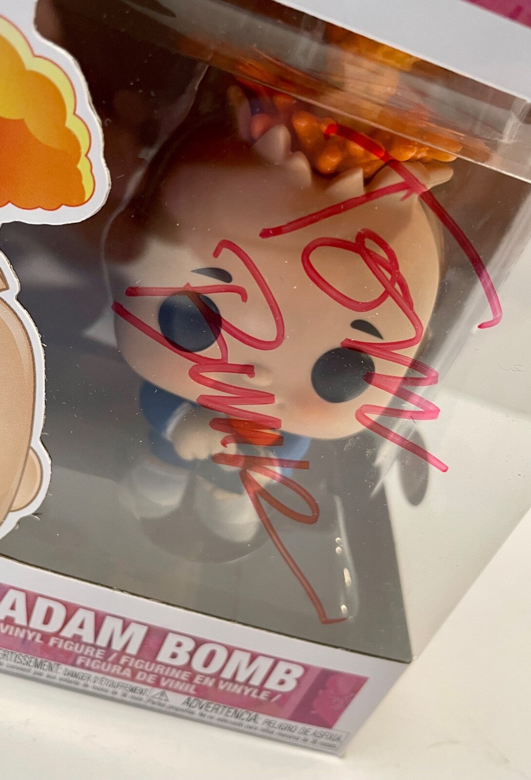 Tom Bunk Garbage Pail Kids Adam Bomb Signed Auto Funko Pop #01 PSA/DNA COA (B)1