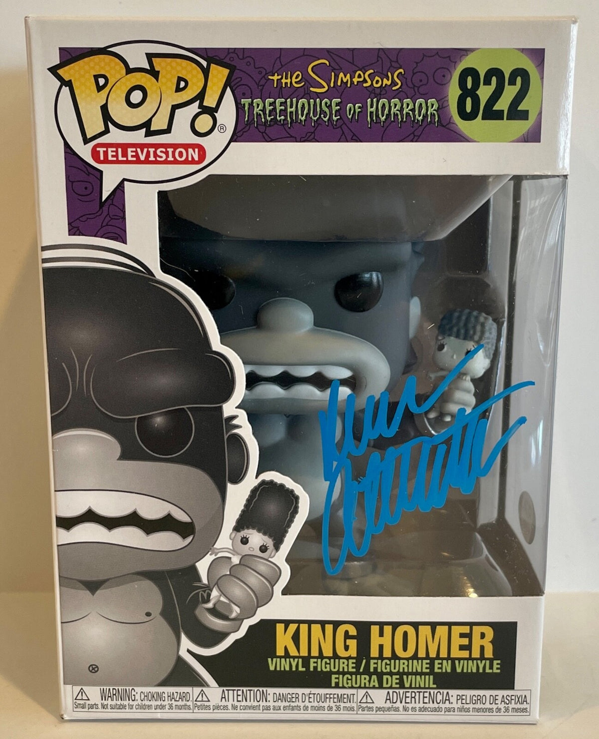 Dan Castellaneta King Homer Simpsons Signed Auto Funko Pop #822 PSA/DNA COA0