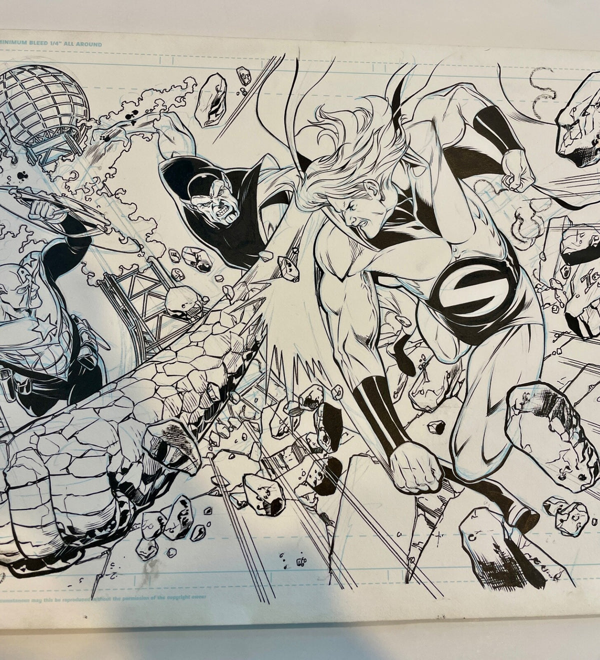 2008 Jamal Igle The Sentry Marvel Goblin Signed Original FULL Sketch Art 11x172