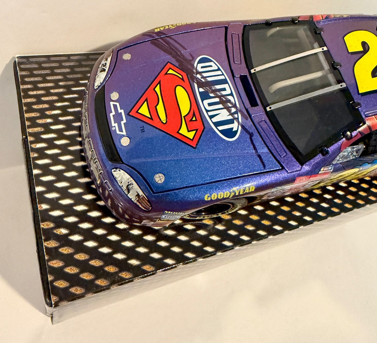 1999 Jeff Gordon Dupont Superman ELITE Signed Auto 1/24 Diecast Car W/ COA1