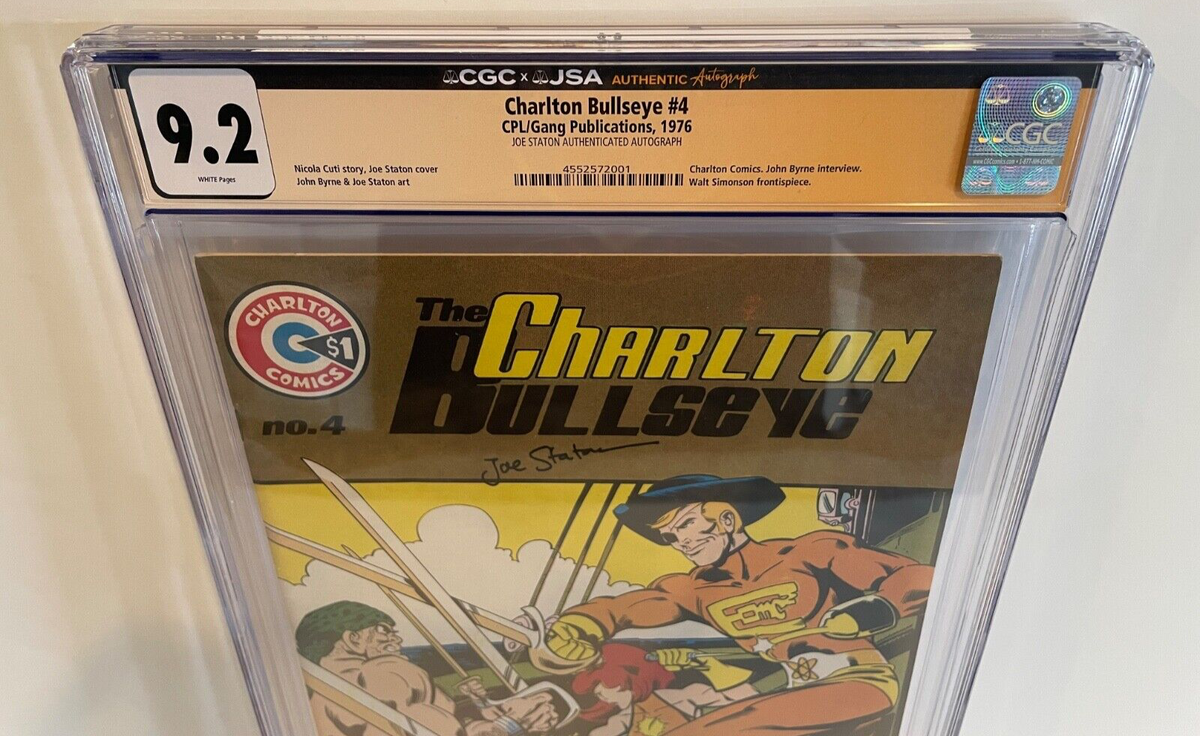 1976 Charlton Bullseye #4 Joe Staton Signed Auto Comic JSA CGC 9.21