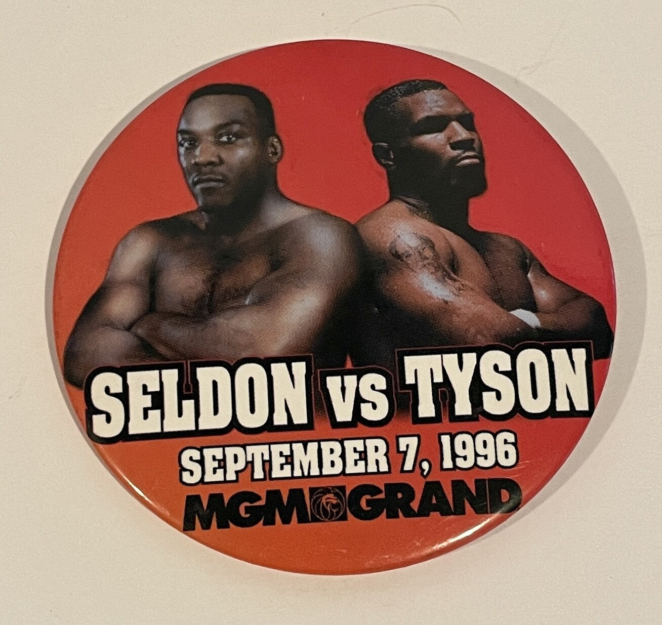 Bruce Seldon VS Mike Tyson September 7th 1996 MGM Grand Championship Vintage Pin0